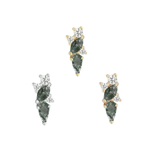 Visionary with Moss Agate and White Topaz From Buddha