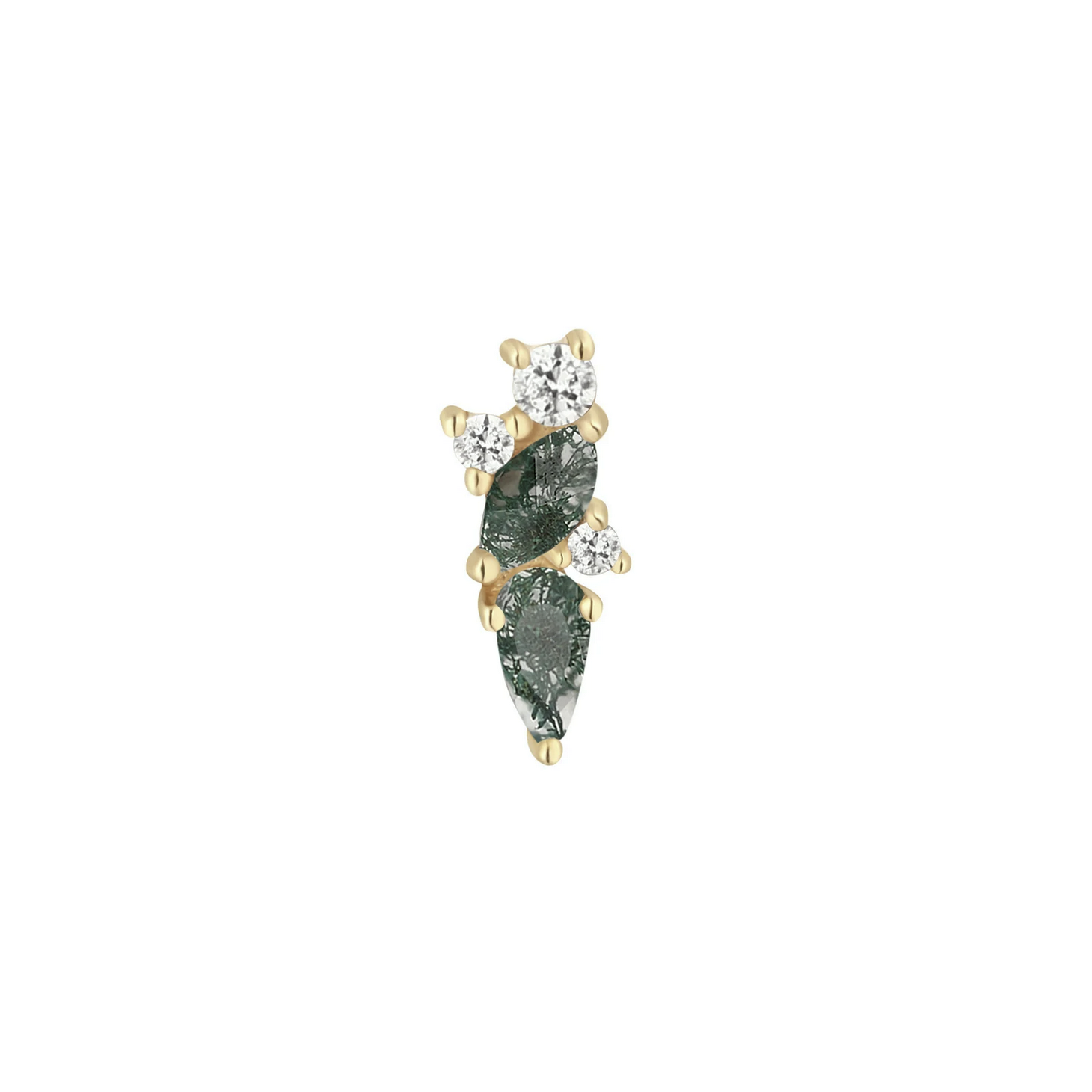 Visionary with Moss Agate and White Topaz From Buddha