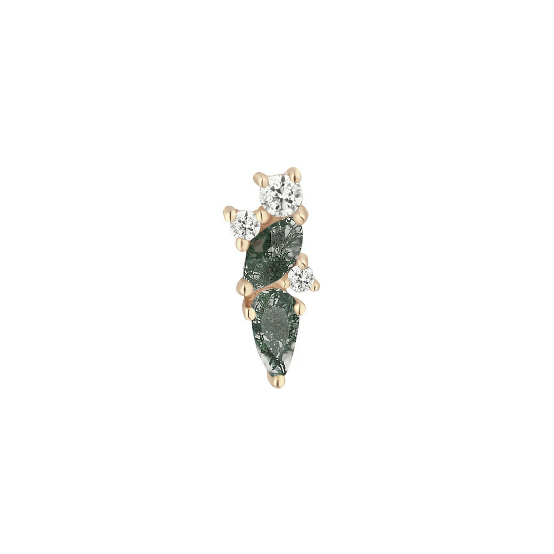 Visionary with Moss Agate and White Topaz — Buddha
