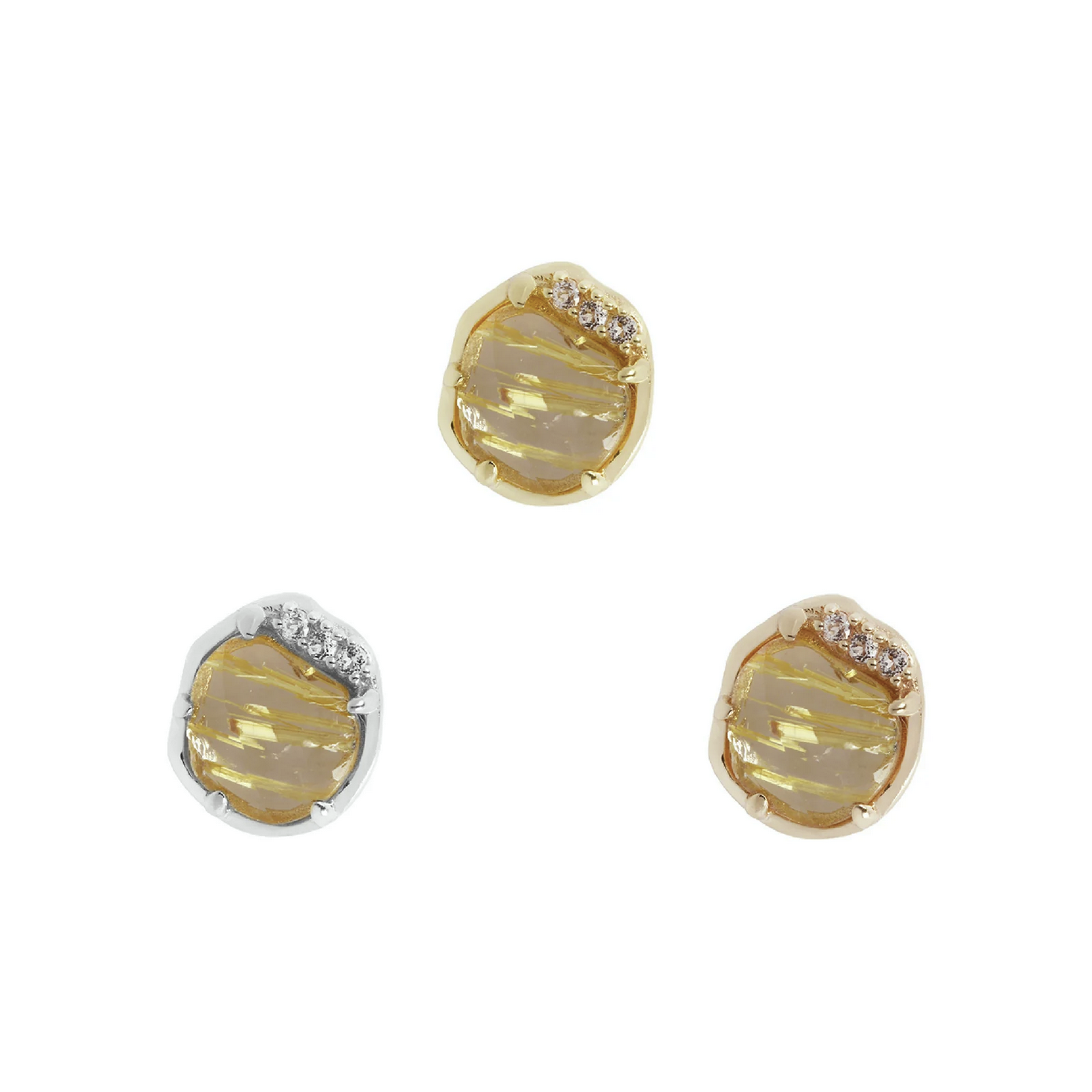Vision with Rutilated Quartz and White Topaz — Buddha