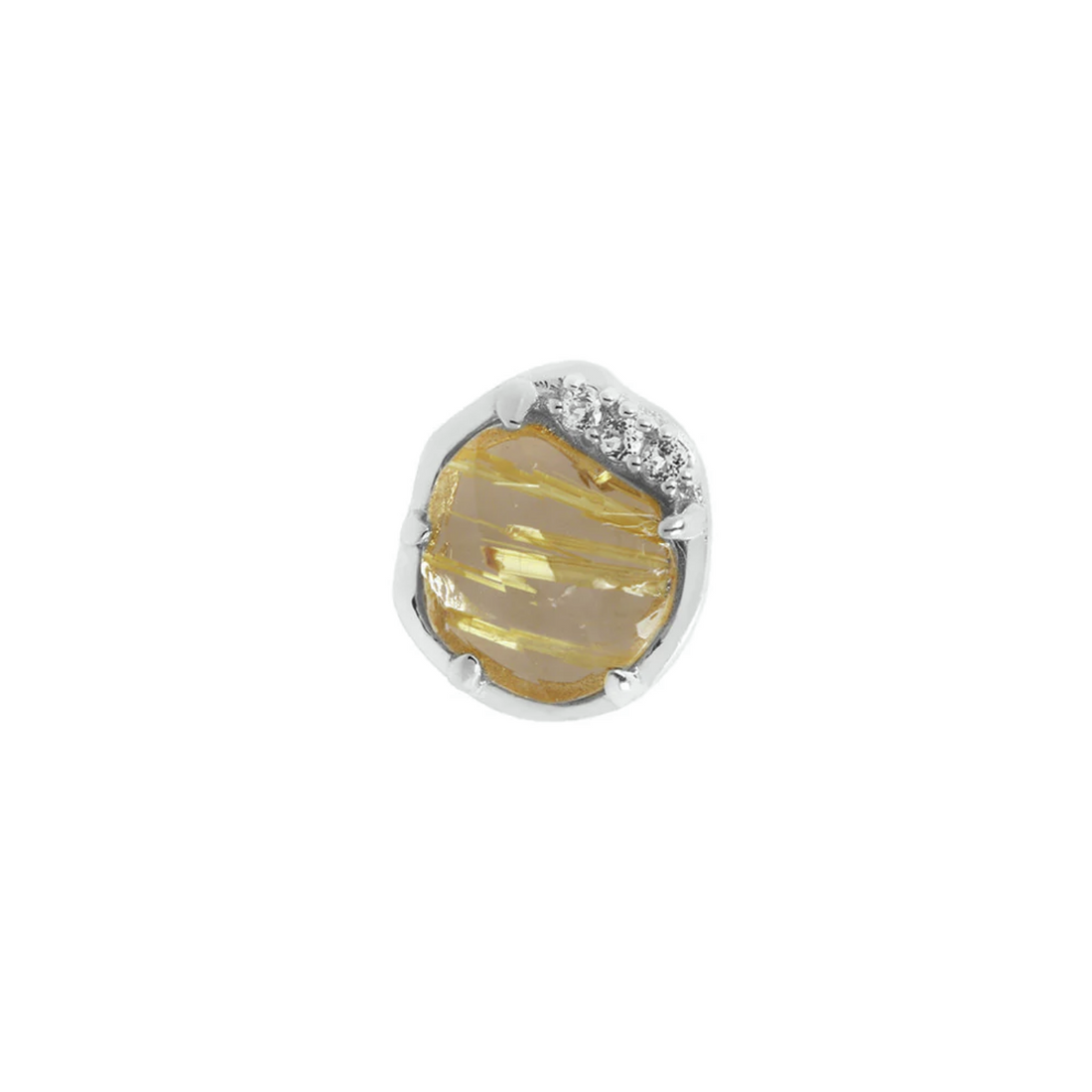 Vision with Rutilated Quartz and White Topaz — Buddha