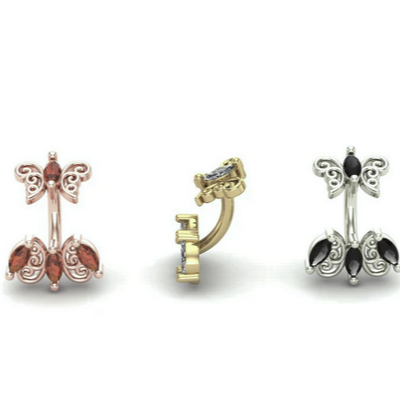 Vivian X Floaty Curved Barbell From Mushroom — M.US.HROOM