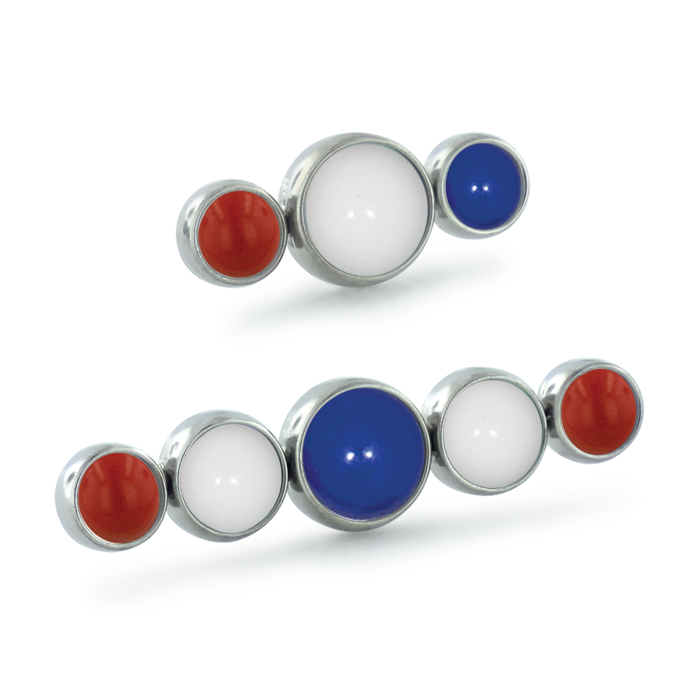 4th of July Bezel Set Cluster - Linear
