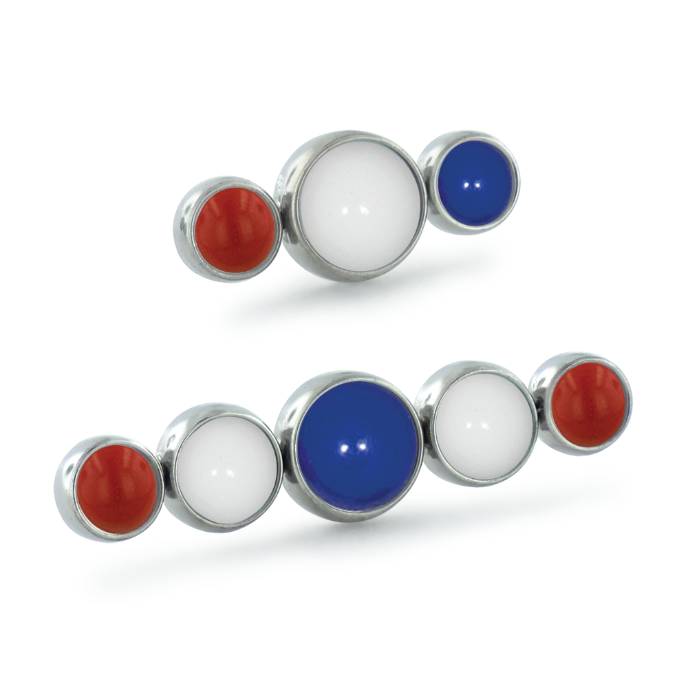 4th of July Bezel Set Cluster - Linear
