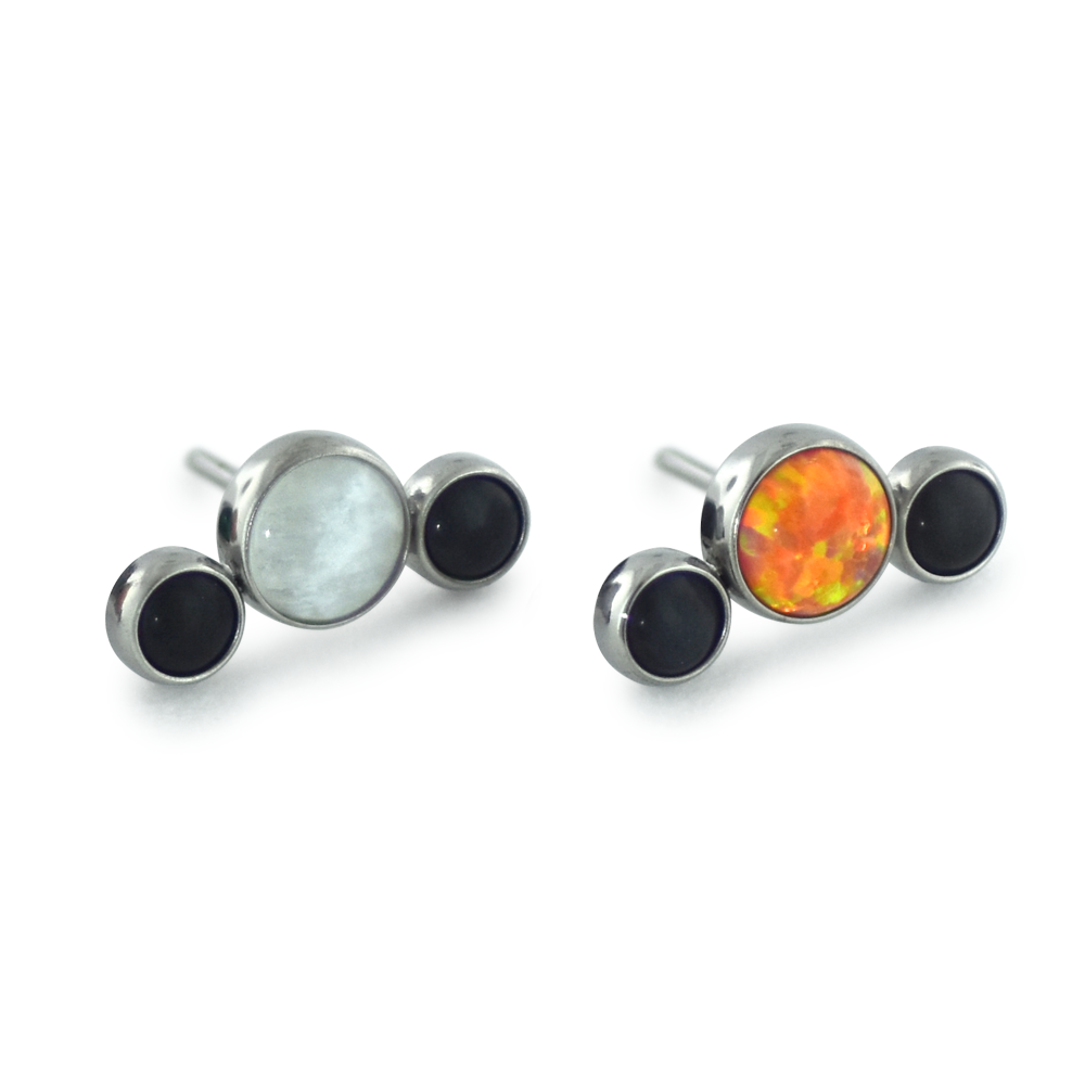 Halloween Bezel-Set Curved Cluster