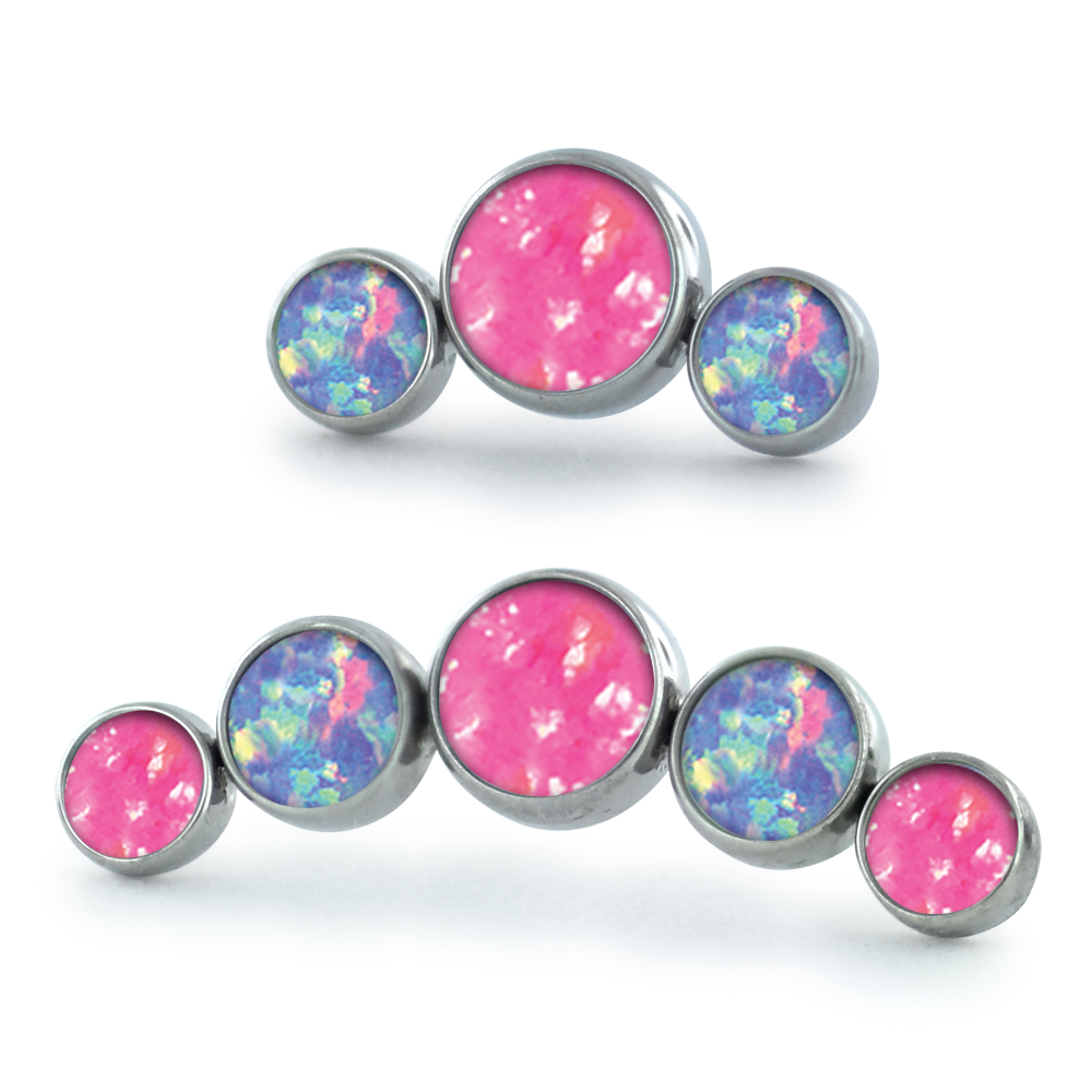 Dreamland Bezel Set Cabochon Cluster - Curved