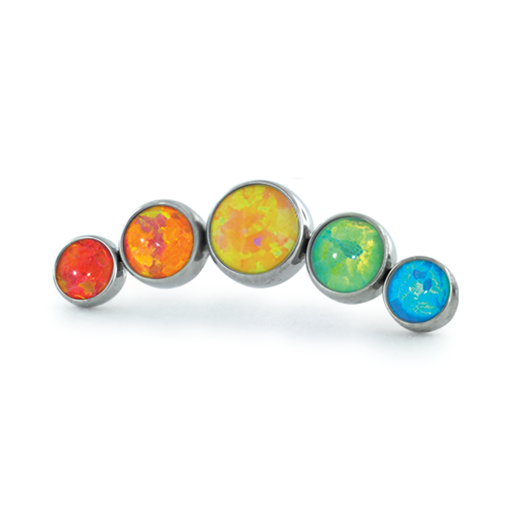 Pride Bezel Set Cluster - Curved