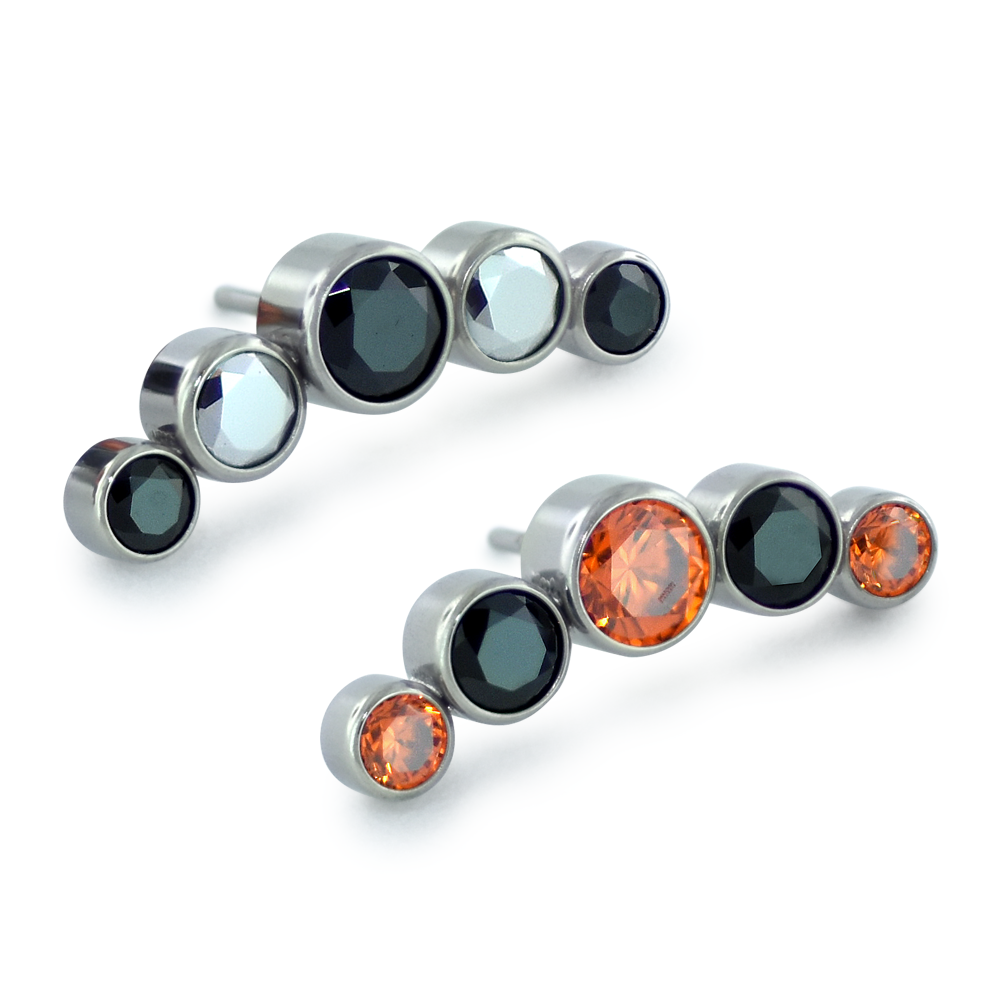Halloween Faceted Curved Clusters