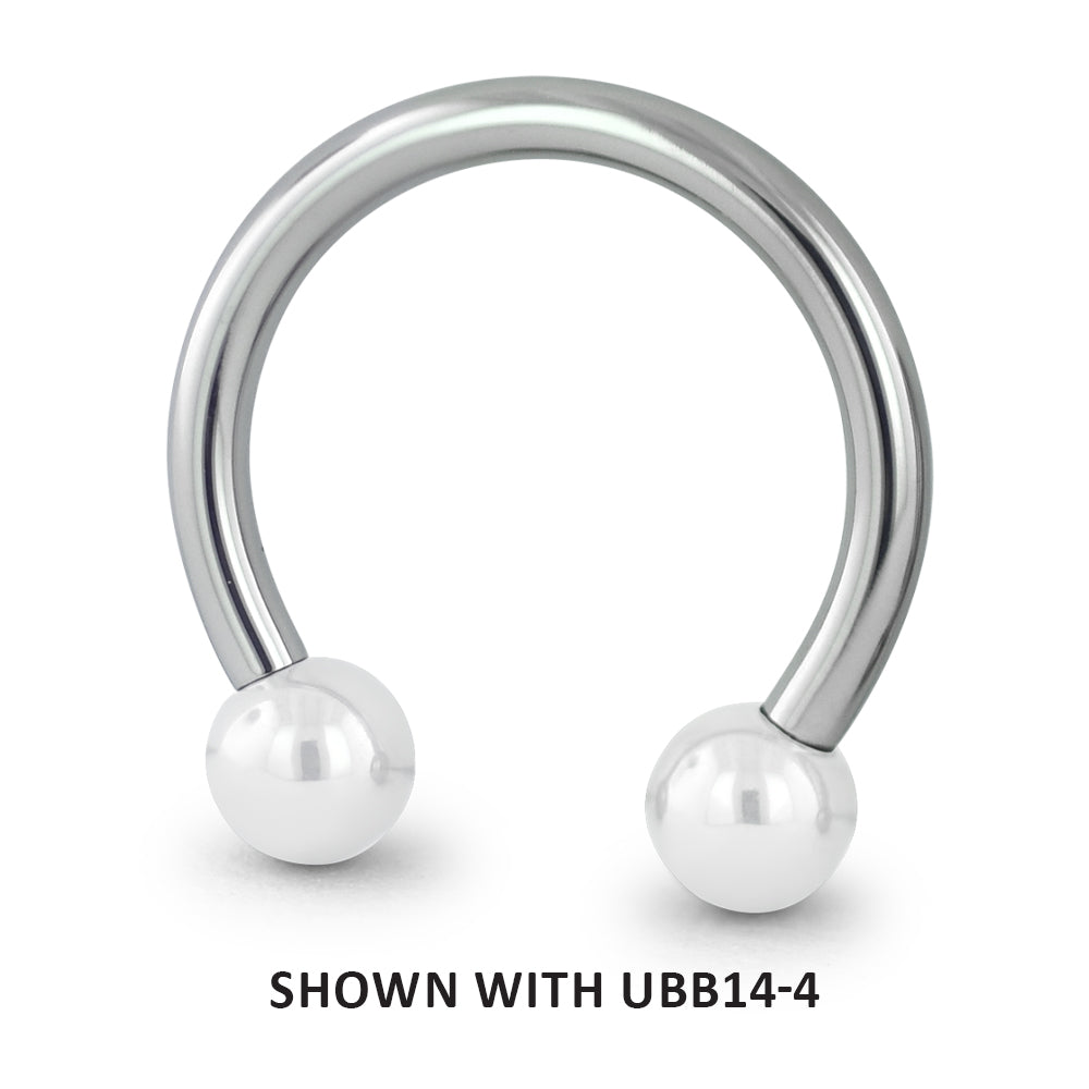 Titanium 14ga Threadless Circular Barbell