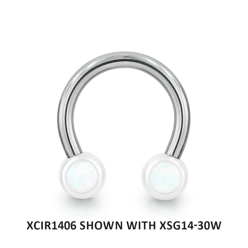 Titanium 14ga Threadless Circular Barbell