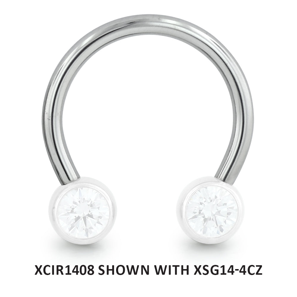 Titanium 14ga Threadless Circular Barbell
