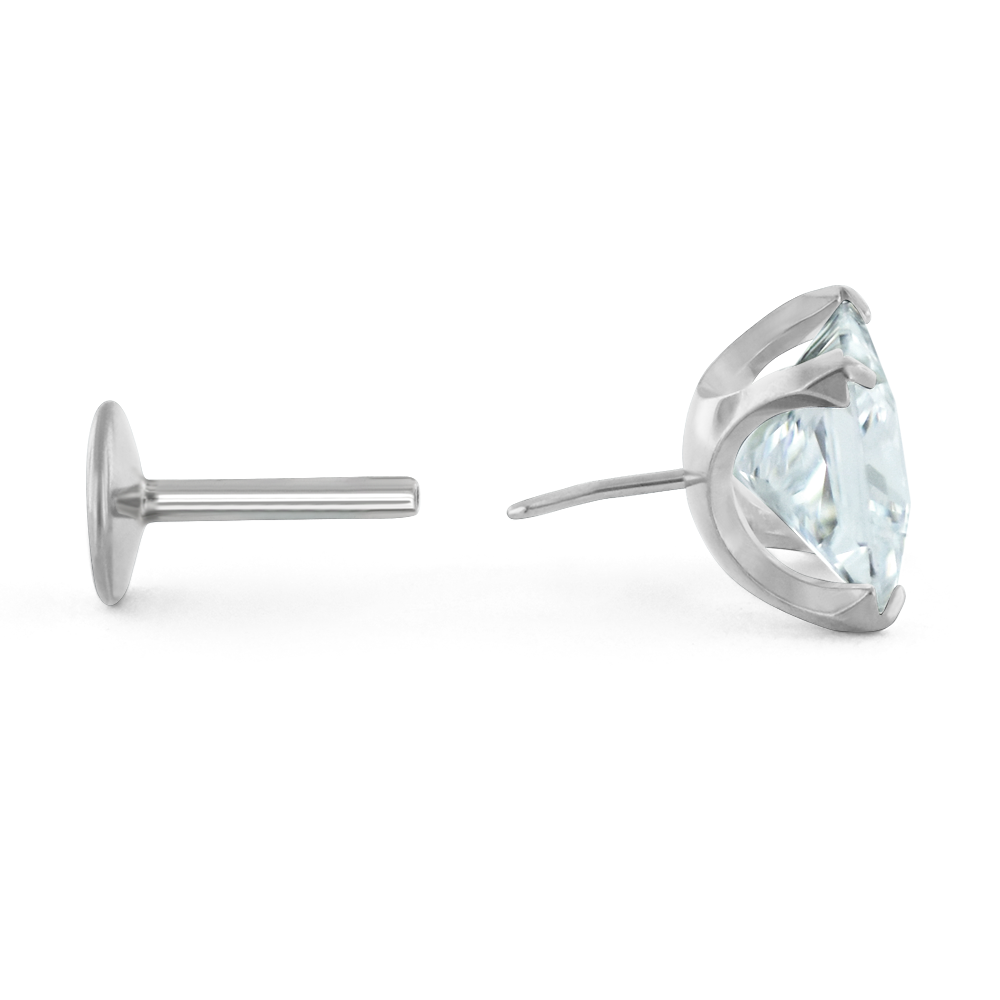 Titanium Princess Cut Gems
