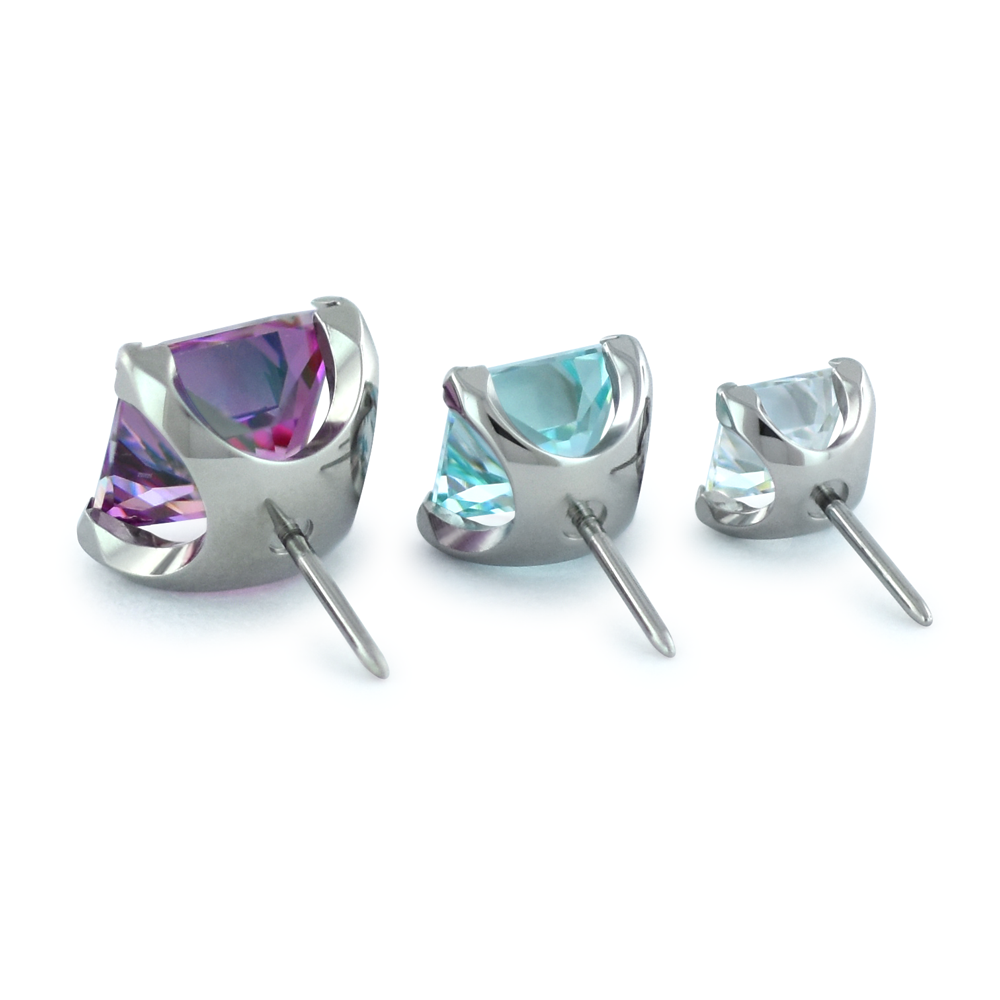 Titanium Princess Cut Gems