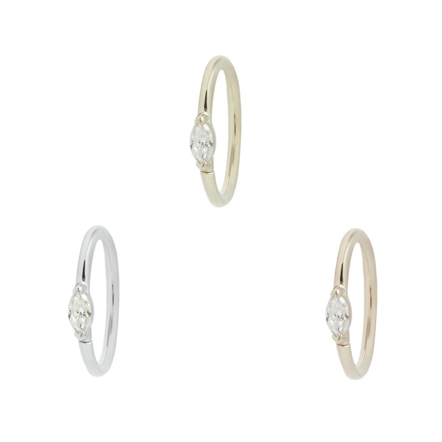Zuri Seam Ring with CZ — Buddha