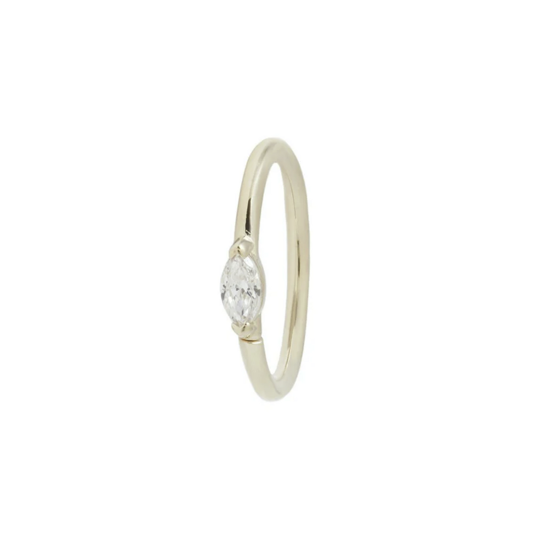 Zuri Seam Ring with CZ — Buddha