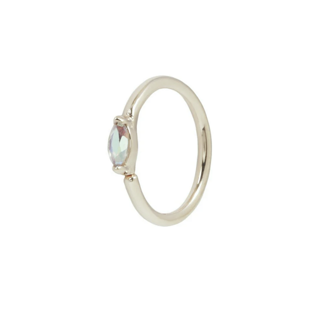 Zuri Seam Ring with Mercury Mist Topaz — Buddha