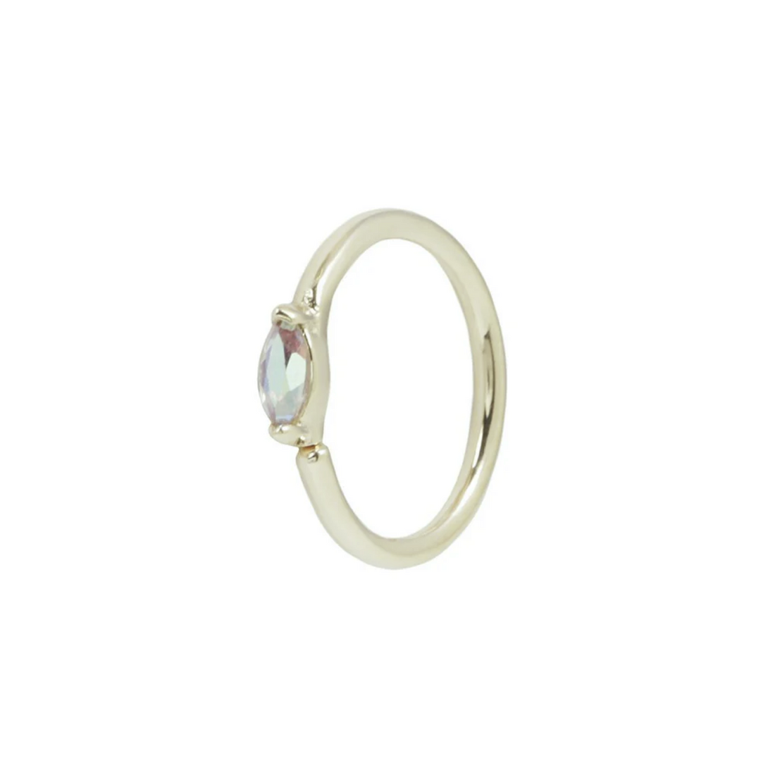 Zuri Seam Ring with Mercury Mist Topaz — Buddha