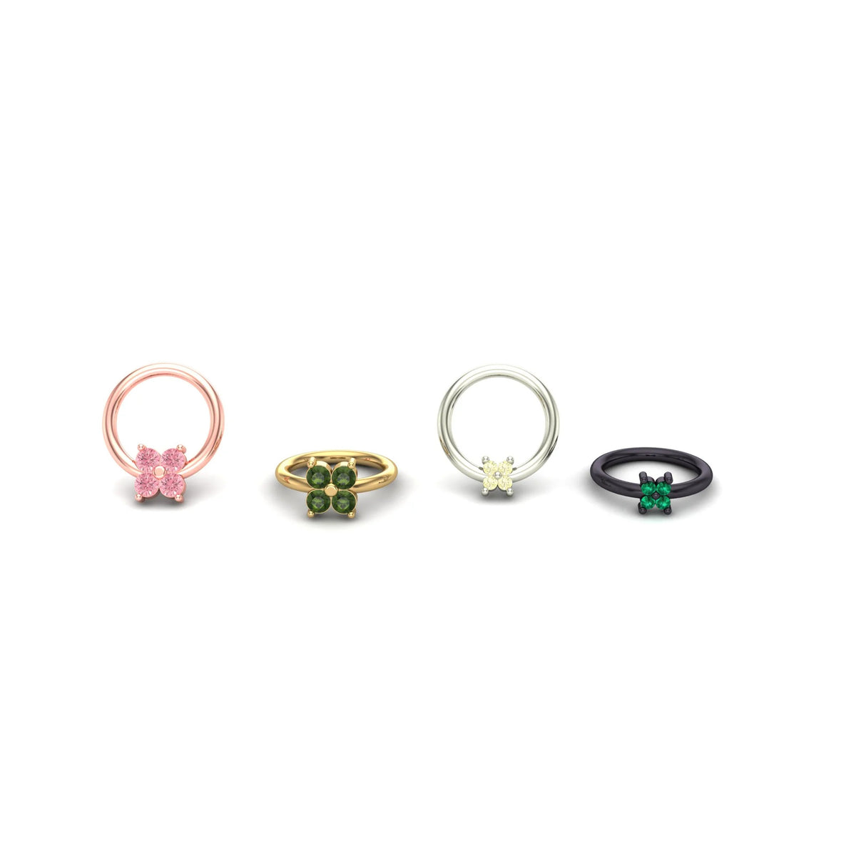 Cluster Quadrinity with Gemstone Ring by M.US.HROOM — alternate view 2
