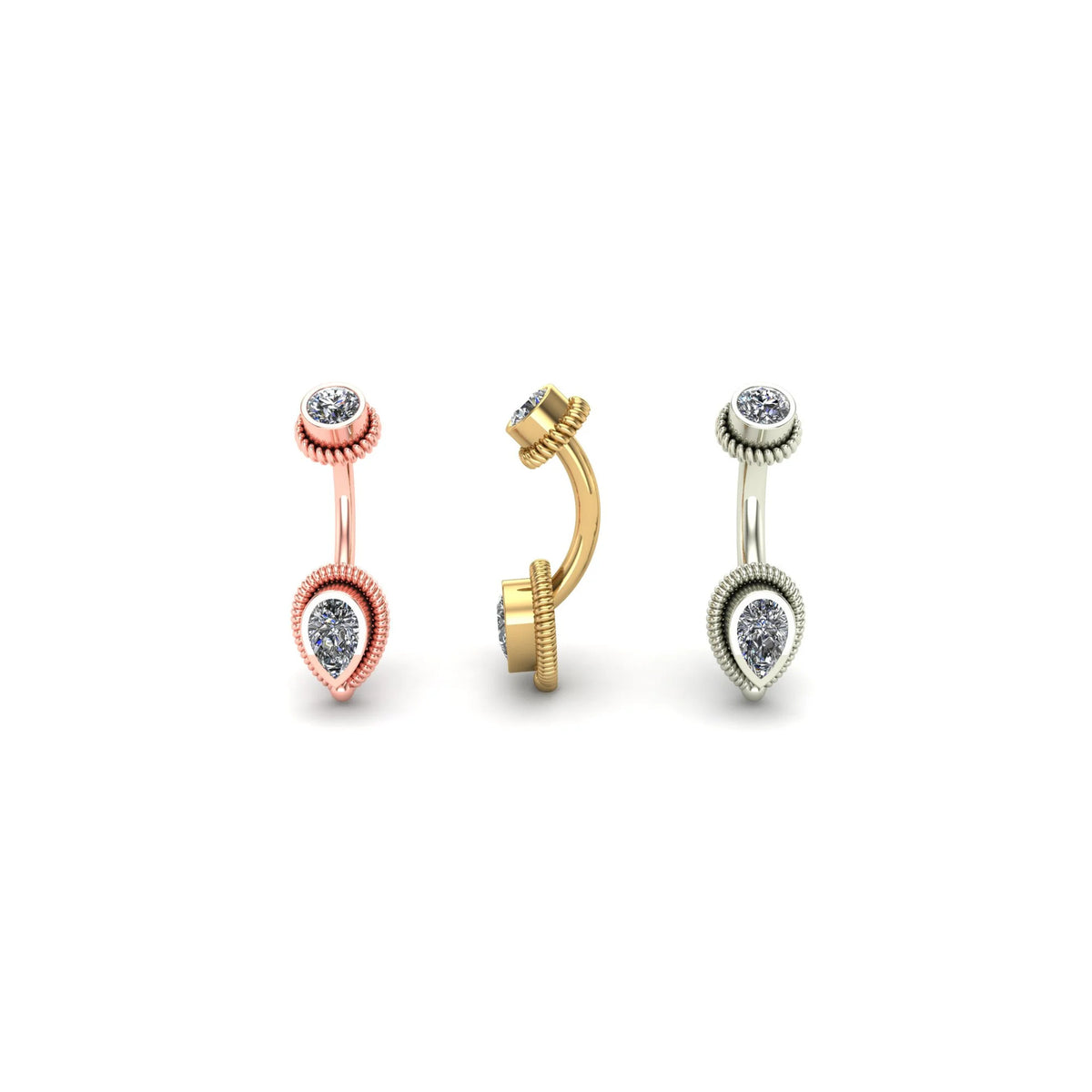 Twisted Curved Barbell by M.US.HROOM