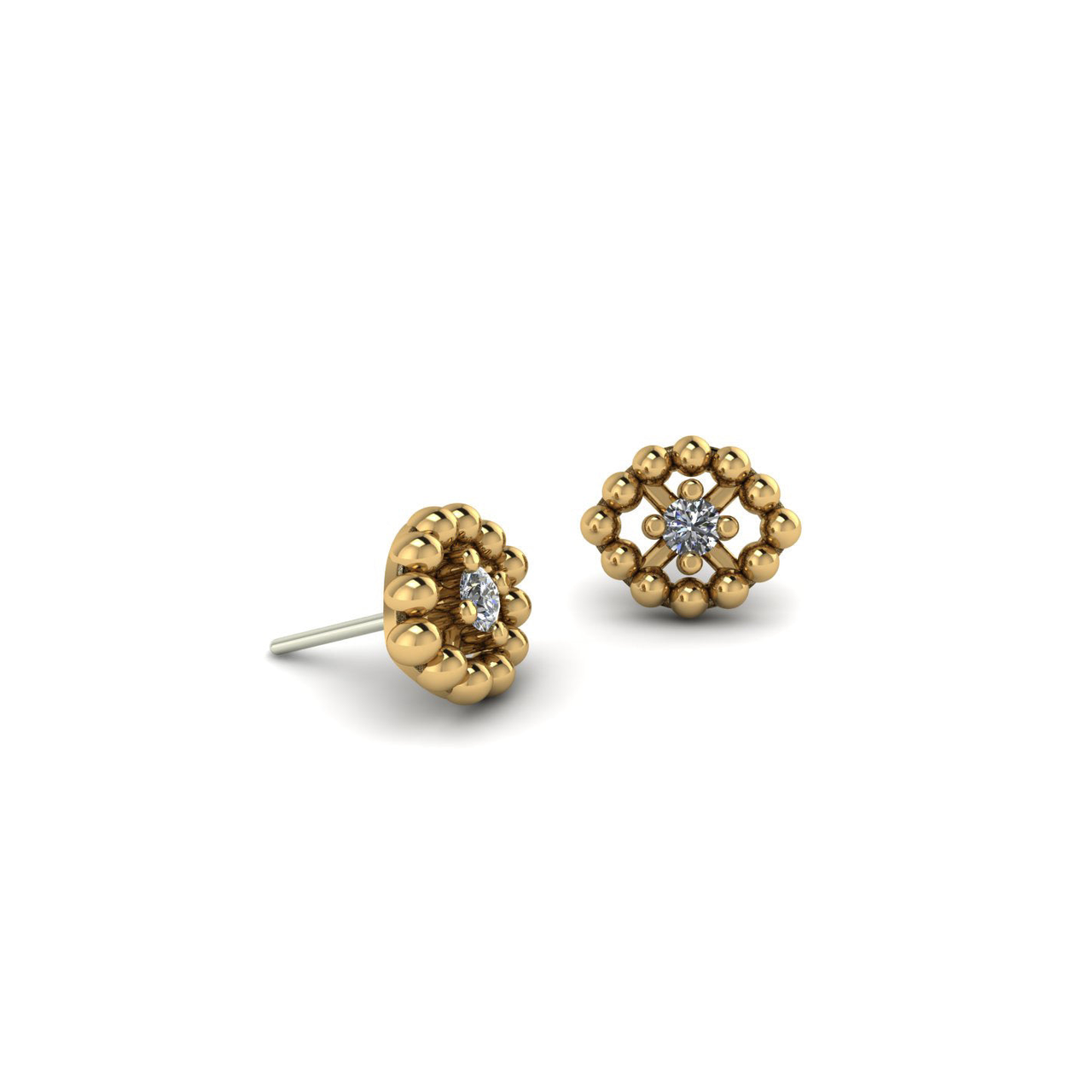 Beaded Oval With Gem — NorVoch