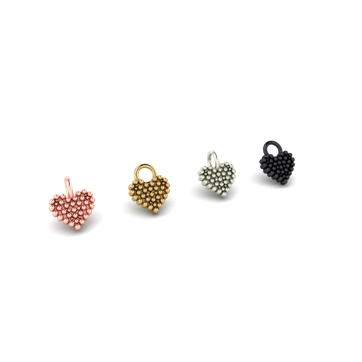 Beaded Heart Charm by M.US.HROOM