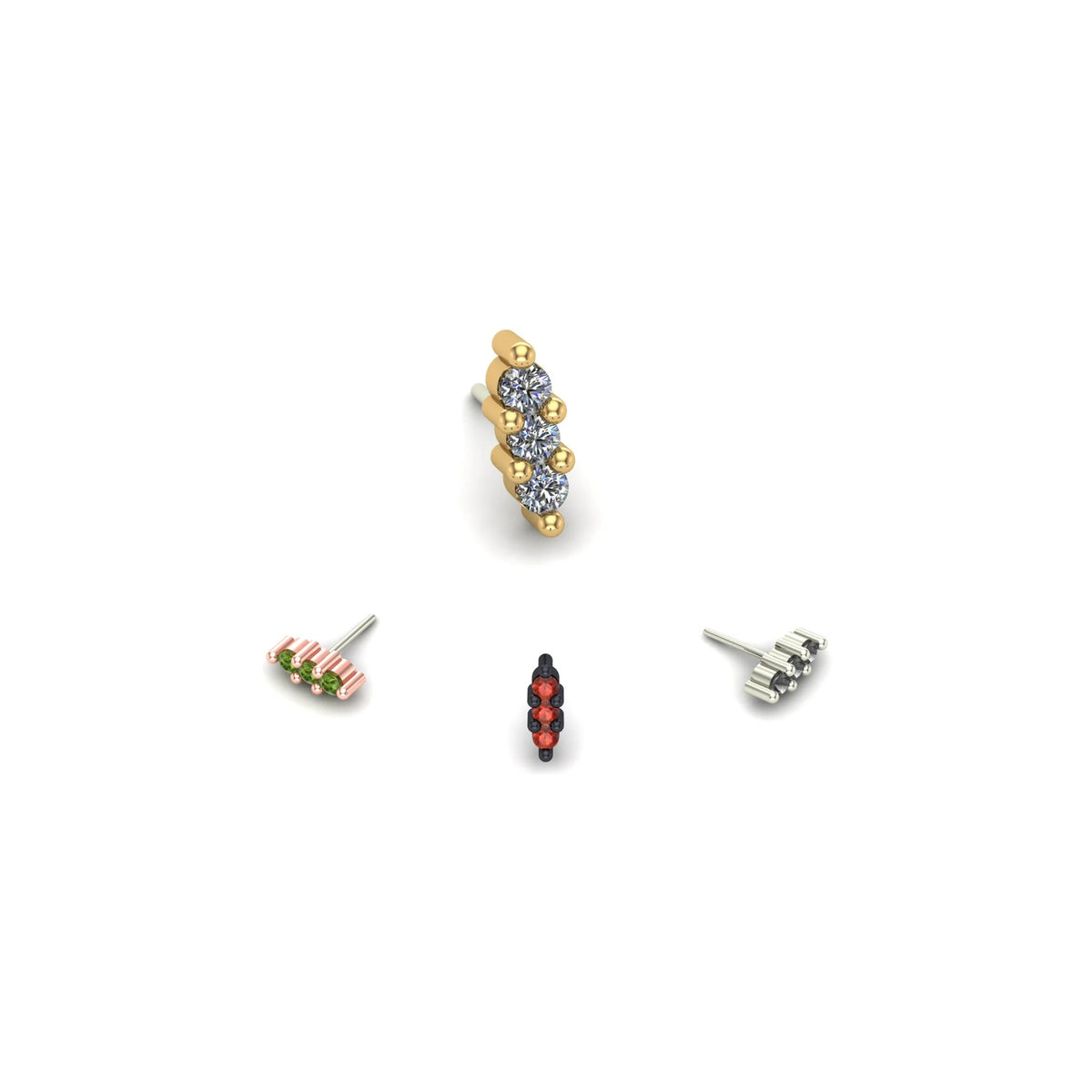 Triple Stone Prong by M.US.HROOM