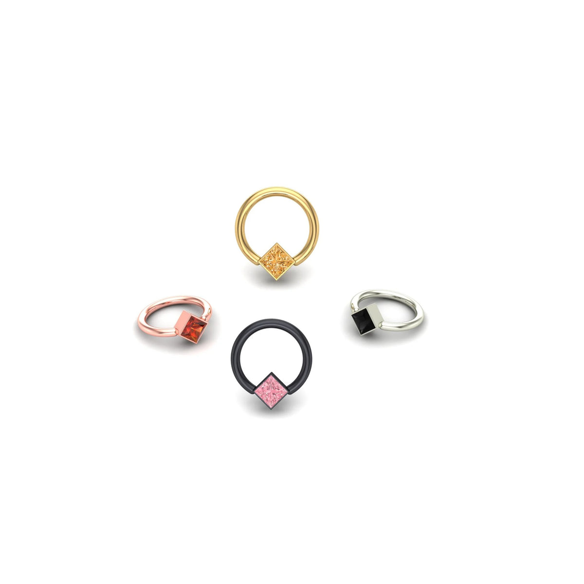 Square Bezel Ring by M.US.HROOM