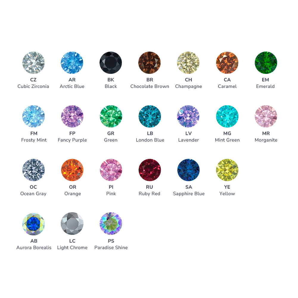 Titanium Princess Cut Gems
