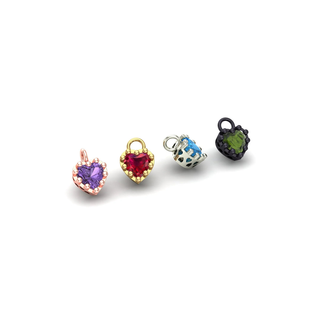 Heart Prong Charm by M.US.HROOM