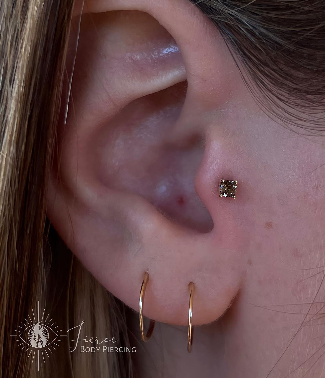 Prong Gem with Smoky Quartz - Buddha Jewelry