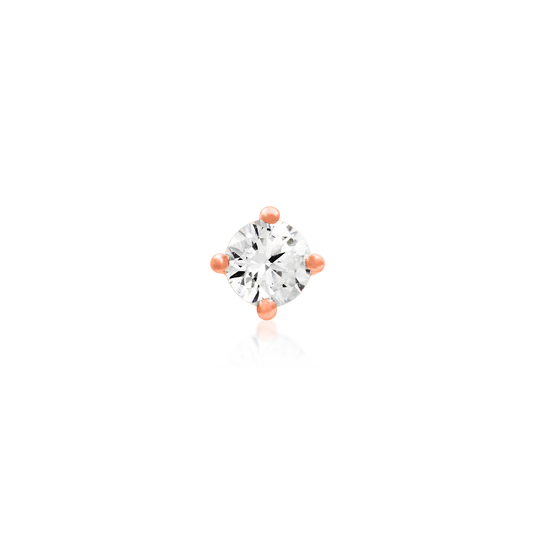 Four Prong Set CZ Stone from Junipurr in 14K Rose Gold (Vault)