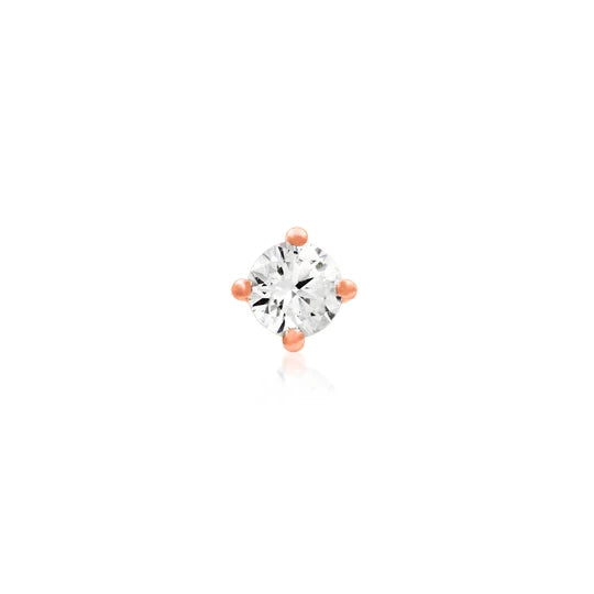 Four Prong Set CZ Stone from Junipurr in 14K Rose Gold (Vault)