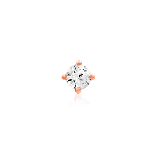 Four Prong Set CZ Stone from Junipurr in 14K Rose Gold (Vault)