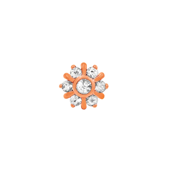 Seven Gem Radiant CZ Cluster in 14K Rose Gold from Junipurr