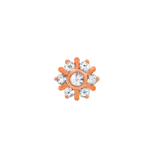 Seven Gem Radiant CZ Cluster in 14K Rose Gold from Junipurr