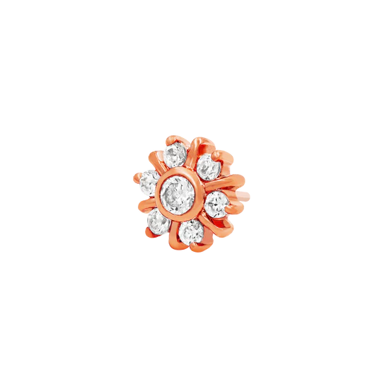 Seven Gem Radiant CZ Cluster in 14K Rose Gold from Junipurr