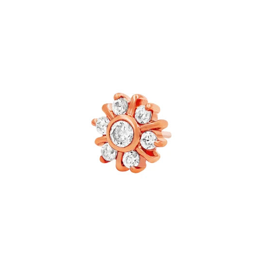 Seven Gem Radiant CZ Cluster in 14K Rose Gold from Junipurr