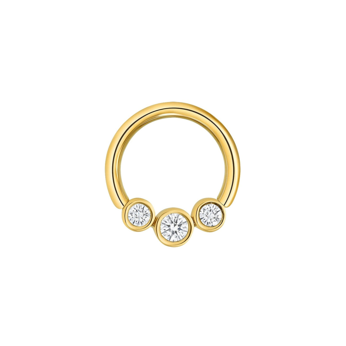 3 Gem Bezel Cluster Seamless Ring — NorVoch