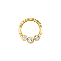 3 Gem Bezel Cluster Seamless Ring — NorVoch