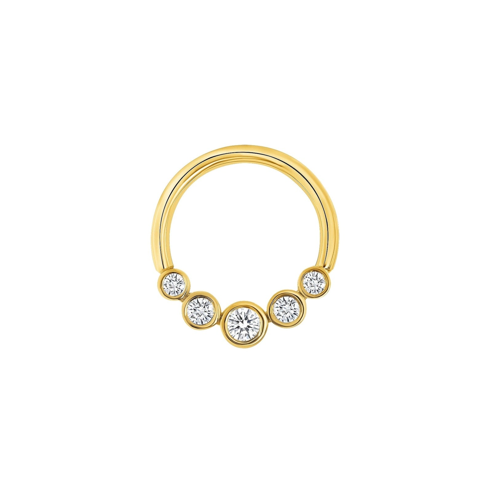 5 Gem Bezel Cluster Seamless Ring — NorVoch