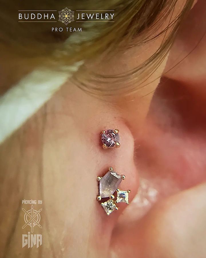 Prong Gem with Pink Sapphire - Buddha Jewelry
